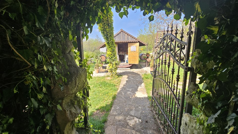 Casa in pietra con ampio cortile vicino a Buie in Istria