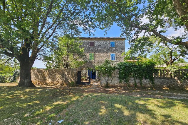 Charming Istrian stone house with an open view and a large field