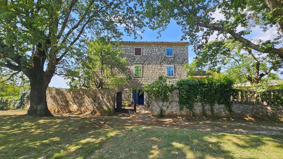 Charming Istrian stone house with an open view and a large field