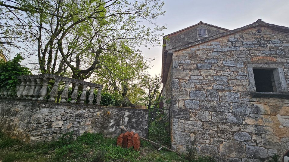 Charming Istrian stone house with an open view and a large field